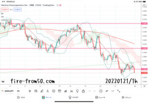 【Weekly】2022年1月17日週メキシコペソ円トレード