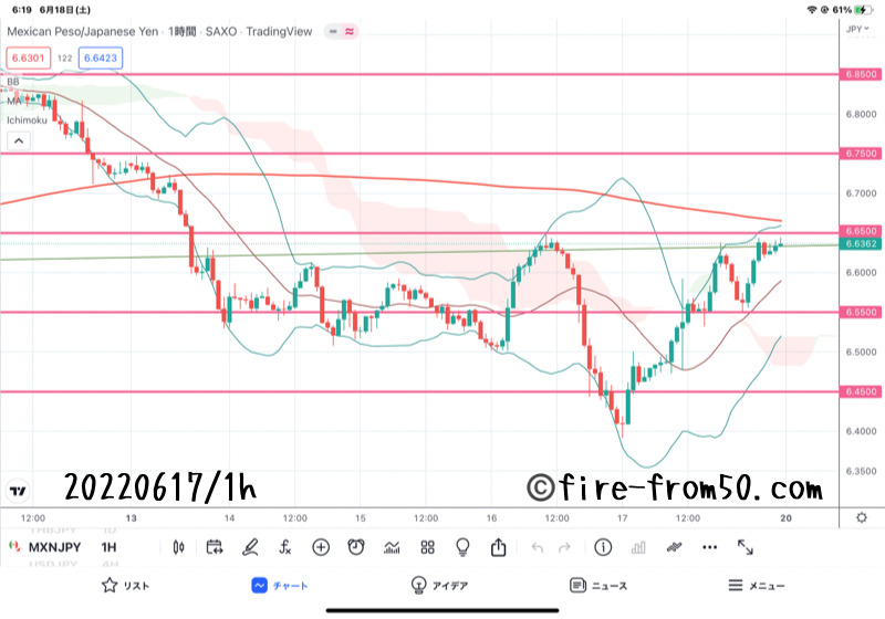 【Weekly】2022年6月13日週メキシコペソ円トレード