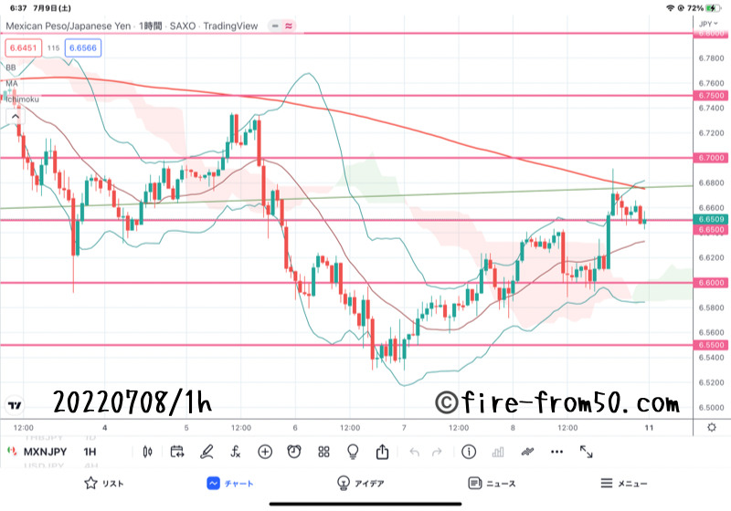 【Weekly】2022年7月4日週メキシコペソ円トレード