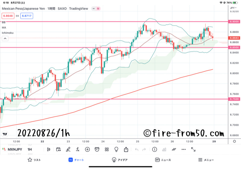 【Weekly】2022年8月22日週メキシコペソ円トレード