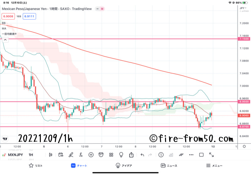 【Weekly】2022年12月5日週メキシコペソ円トレード
