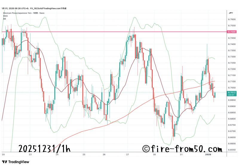 【Weekly】2025年12月29日週メキシコペソ円トレード